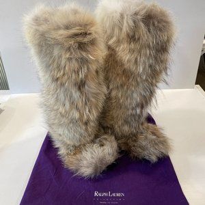 Ralph Lauren Coyote Fur Boots